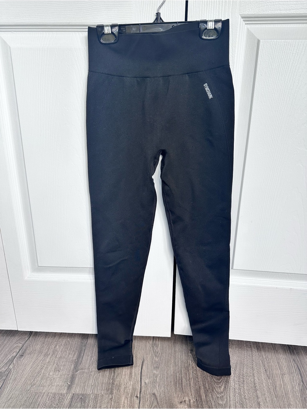Gymshark Black High-Waist Leggings with Subtle Logo